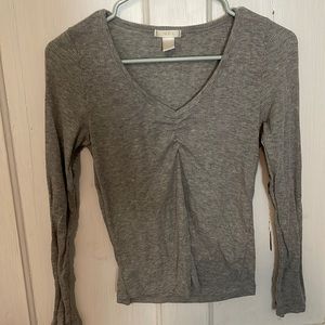 thin light gray long sleeve